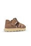 Wales Genuine Leather Single Velcro Back Closed Unisex Baby Sandals Sand Color - 3
