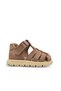 Wales Genuine Leather Single Velcro Back Closed Unisex Baby Sandals Sand Color