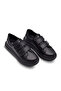 Fawdon double velcro genuine leather children's shoes black - 7