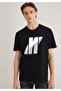 M0612174 Pro Logo Printed Reflective Detailed T-Shirt Men's T-Shirt Black - 3