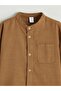 Green Judge Collar Long Sleeve Boys' Shirt (S6) - 2