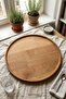 Beech Wood Round Serving & Presentation Tray Plate 30 cm - 6