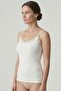 Women's White Strappy Lace Tank Top - 2