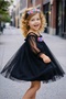 Girl's Floral Balloon Sleeve Tutu Dress - 3