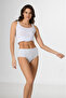 Women's White Lace Frame High Waist Panties