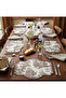 2-Person Medallion, Embroidered French Peasant 4-Piece Service Set (2 Placemat +2 Service Napkins) - 3