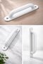 Pvc Balcony Gate Metal D Handle – Aluminum, Durable, Easy Assembly – Metal White Color - 2