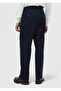 Navy Blue Striped Woven Loose Fit Casual Trousers - 5