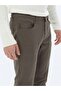 Light Brown Woven Slim Fit Casual Cotton Blended Trousers - 3