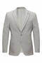 Beige Patterned Shirt Shoulder Slim Fit Cotton Blend Knitted Jacket - 6