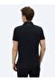 Black Plain Polo Neck T-Shirt - 5