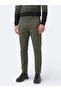Khaki Straight Woven Jogging Fit Casual Cotton Blended Pants - 2