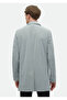 Gray Regular Fit Shirt Collar Casual Woven Overcoat - 6
