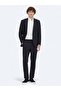 Navy Blue Striped Modern Fit Knitted Suit - 2