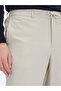 Beige Straight Woven Jogging Fit Casual Trousers - 4