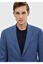 Navy Blue Patterned Regular Fit Wool Blended Jacket - 3