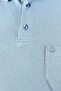 Mode XL Oversize Men's T-shirt Polo Neck Embroidered Classic Pique 20553 Blue - 5