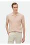 Jacquard Pink Polo Knitwear Collar