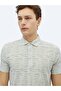 Stone Printed Polo Neck Cotton Blended T-Shirt - 3