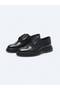 Navy Blue Leather Smart Casual Shoes - 2