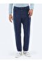 Indigo Woven Carrot Fit Casual Cotton Blended Pants - 2