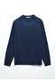 Indigo Crew Neck Plain Sweatshirt - 7