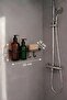 Adhesive Black Bathroom Shelf No Drilling Required Shower Organizer Shampoo Holder Soap Dish Set Aş-01 - 7