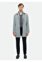 Gray Regular Fit Shirt Collar Casual Woven Overcoat - 2