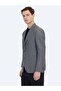 Anthracite Plain Regular Fit Wool Blend Jacket - 4