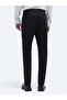 Black Woven Carrot Fit Casual Cotton Blended Pants - 4