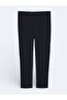 Navy Blue Straight Modern Fit Wool Blended Suit - 6