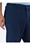 Navy Blue Woven Jogging Fit Casual Cotton Blend Trousers - 3
