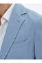 Blue Patterned Modern Fit Jacket - 5