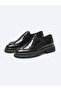 Black Leather Smart Casual Shoes - 2