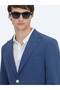 Indigo Patterned Modern Fit Jacket - 4