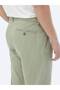 Khaki Woven Carrot Fit Smart Casual 100% Cotton Trousers - 5