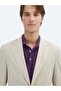 Beige Patterned Modern Fit Jacket - 4