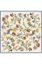 Floral Print Pure Silk Twill Scarf 9342D 03 - 5