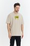Unisex Oversized Embroidered Alakazam Anime Character Design 100% Cotton Piece T-Shirt - 2
