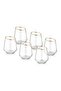 Gina Water Glass Short Gold Set of 6