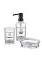 3 Piece Clear Bathroom Set