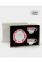 Therapy Written 4-Piece Porcelain Tea and Coffee Cup Set for 2 People - Red Red - 3