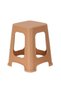 Sturdy Plastic Star Rattan Large Stool (6 PCS) Teak - 2