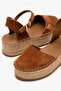 Lobo Tan Genuine Leather Women's Espadrille Sandals - 5
