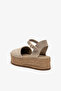 Lobo Beige Suede Leather Women Espadrilles Sandals - 3