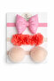3-Piece Baby Bandana Set Bowknot- Pompom- Flower