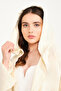 Cotton Short Hooded Muslin Women's Bathrobe Beige - 5