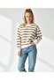 Women's Cool Oversized Mold Crew Neck Thick Basic Three Thread Inner Sweatshirt with Fleece-Lined Grids - 4
