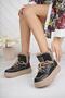 11188 Black Furry Women's Boots