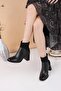 Mddm 1012 Black Garni Suede Heeled Women's Boots - 3